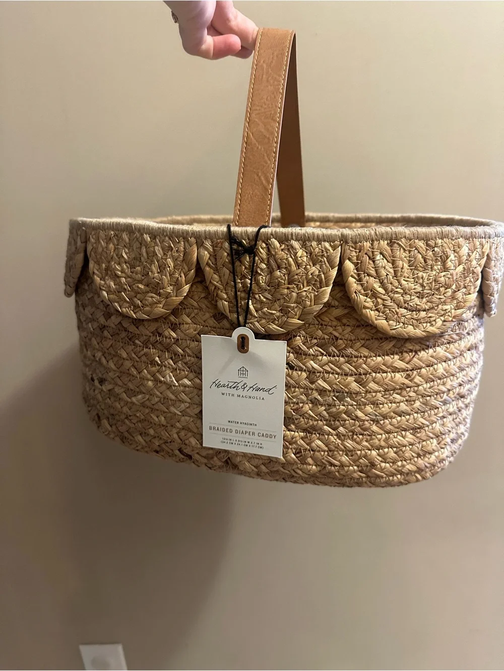 Hearth & Hand woven sea grass scalloped nursery basket